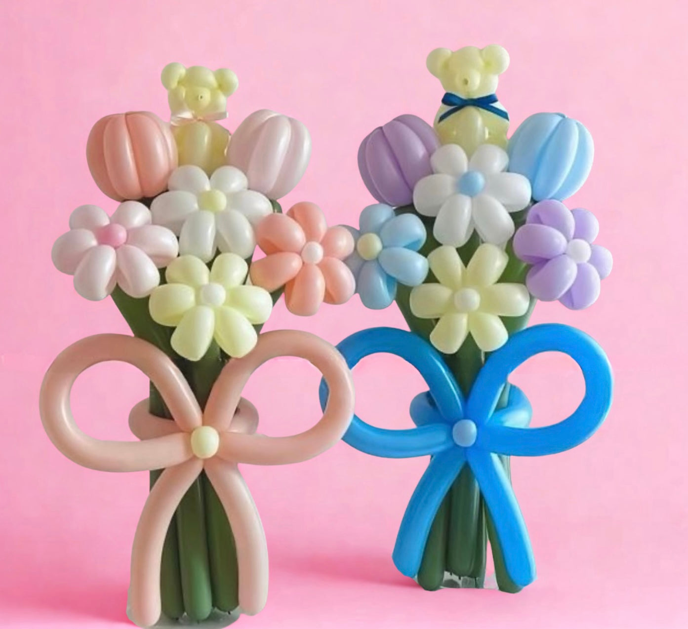 Balloon Teddy and Flowers