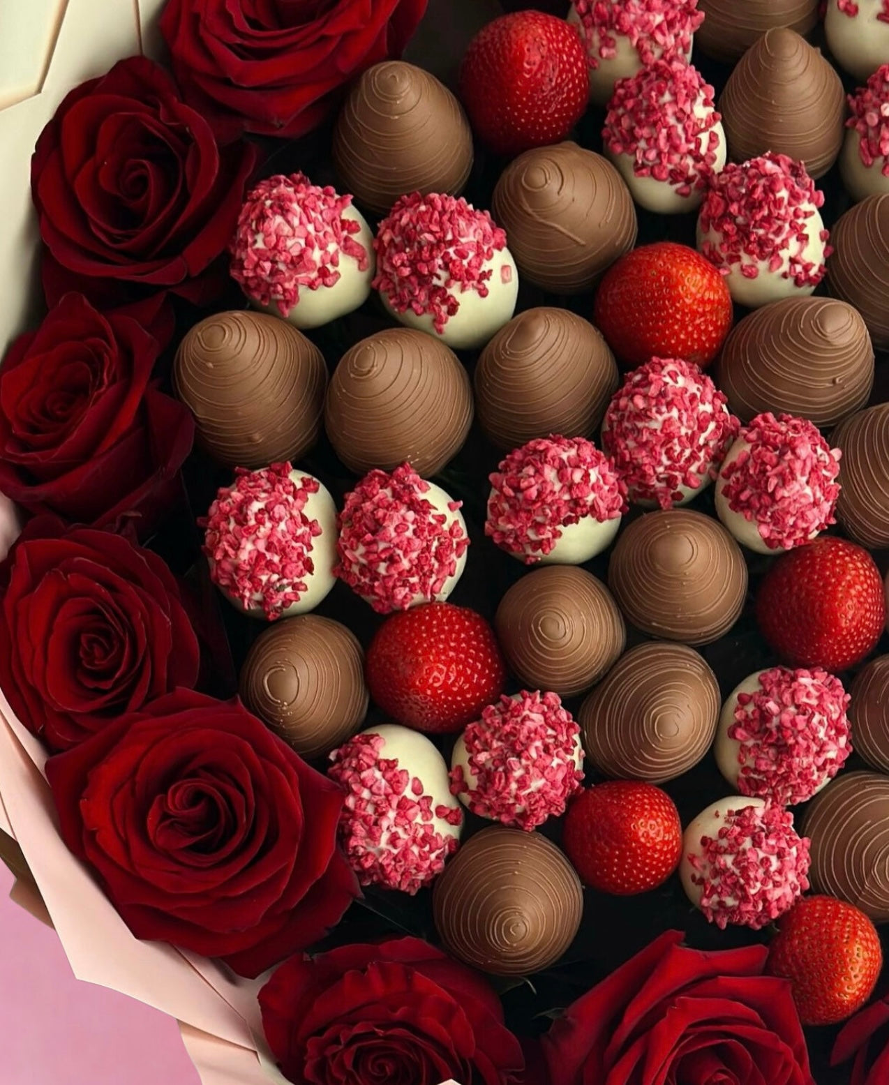 Strawberry Bouquet with Roses