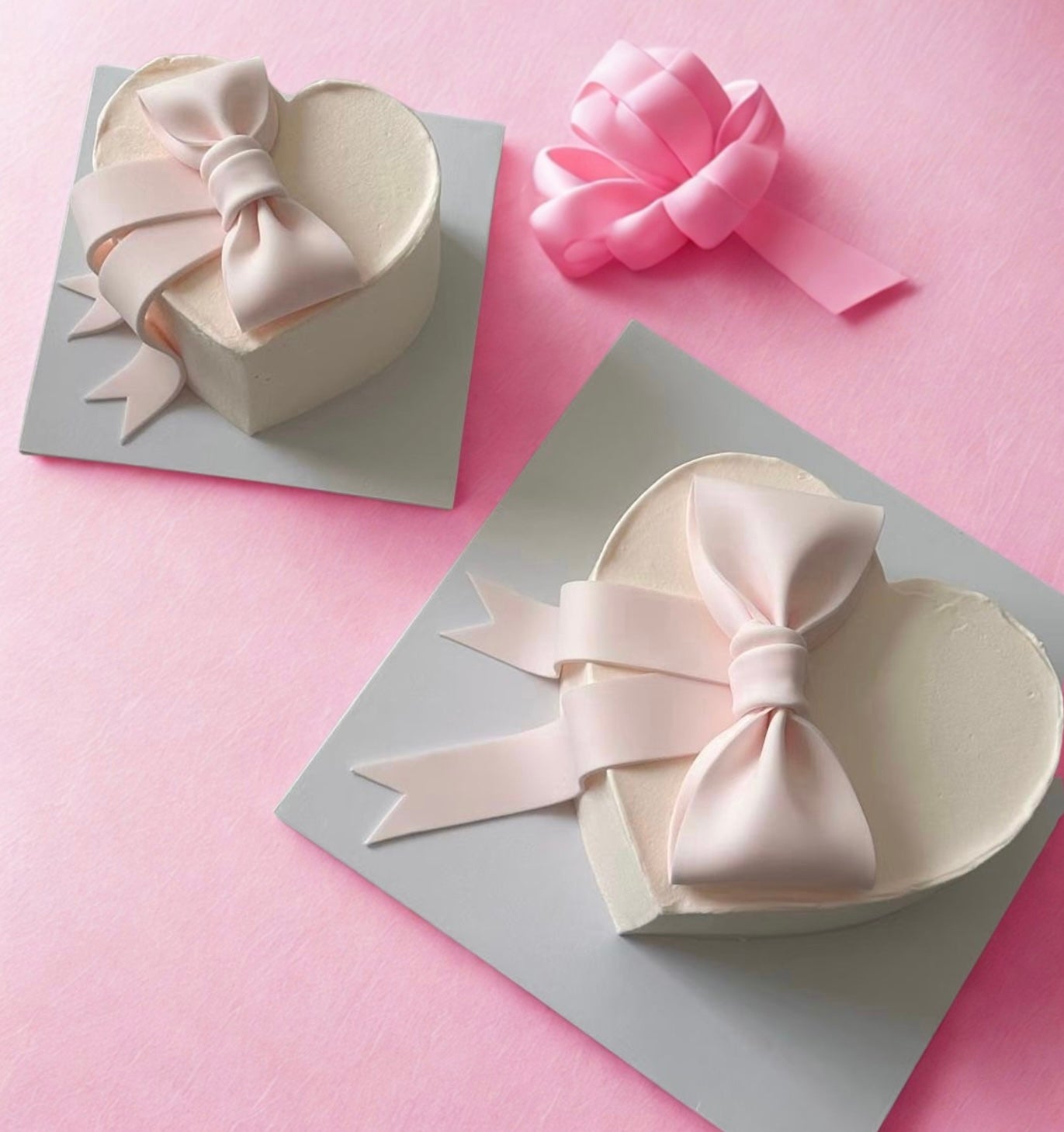 Heart Bow Cake