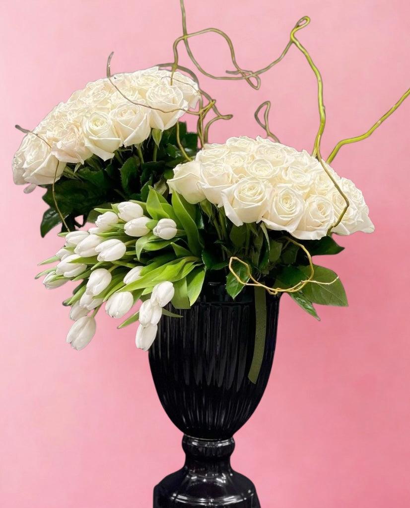 White Roses and Tulips