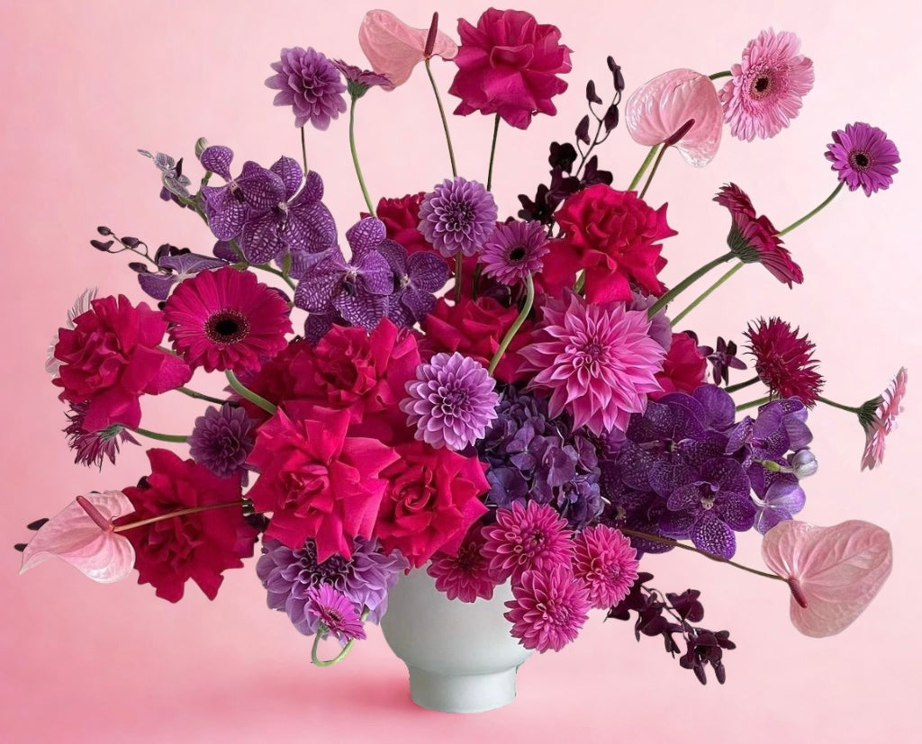 Hot pink and purples